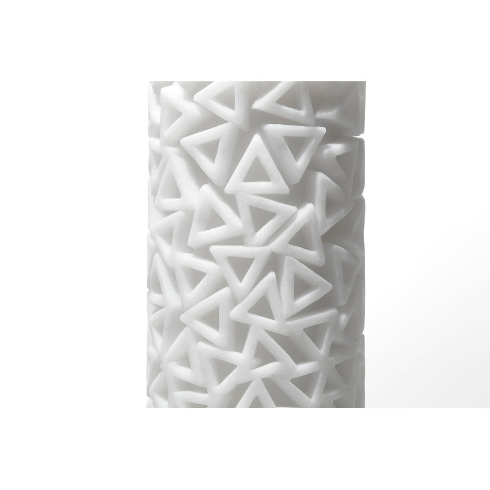 White triangular foam block on a white background