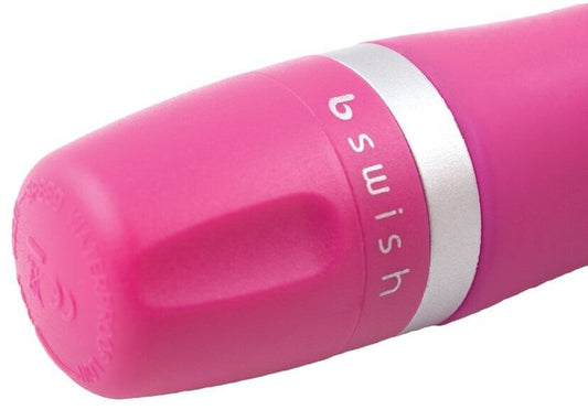 Pink cylindrical object with 'swish' branding on a white background