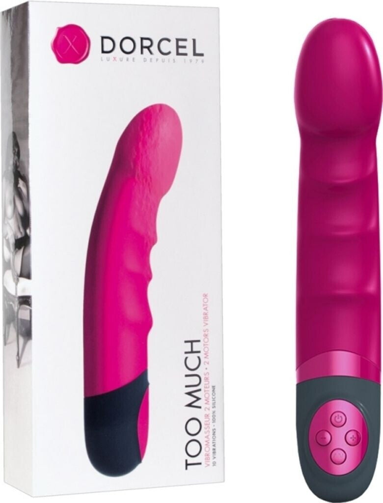Pink and gray Dorcel product with packaging on a white background