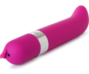 Pink and white cylindrical object on a white background