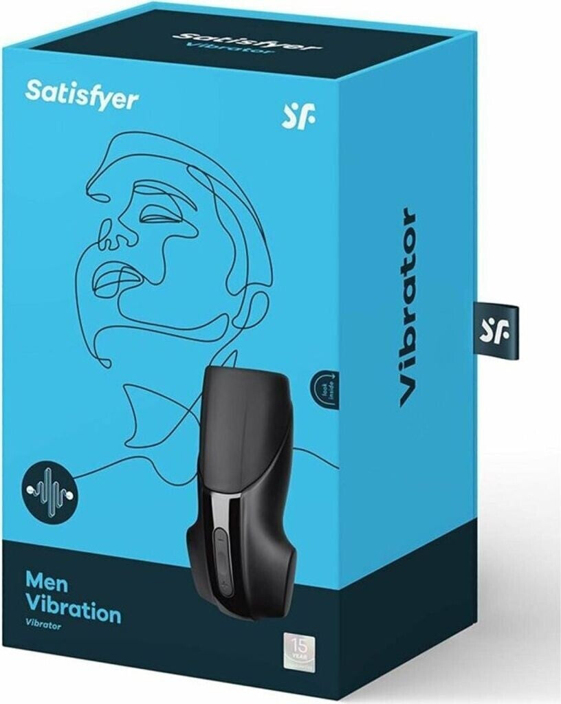 Satisfyer men's vibration product packaging on a white background